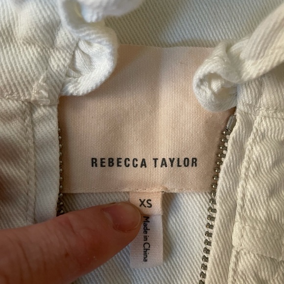 Rebecca Taylor white denim zip front jacket - SUPER CUTE! - Picture 4 of 4